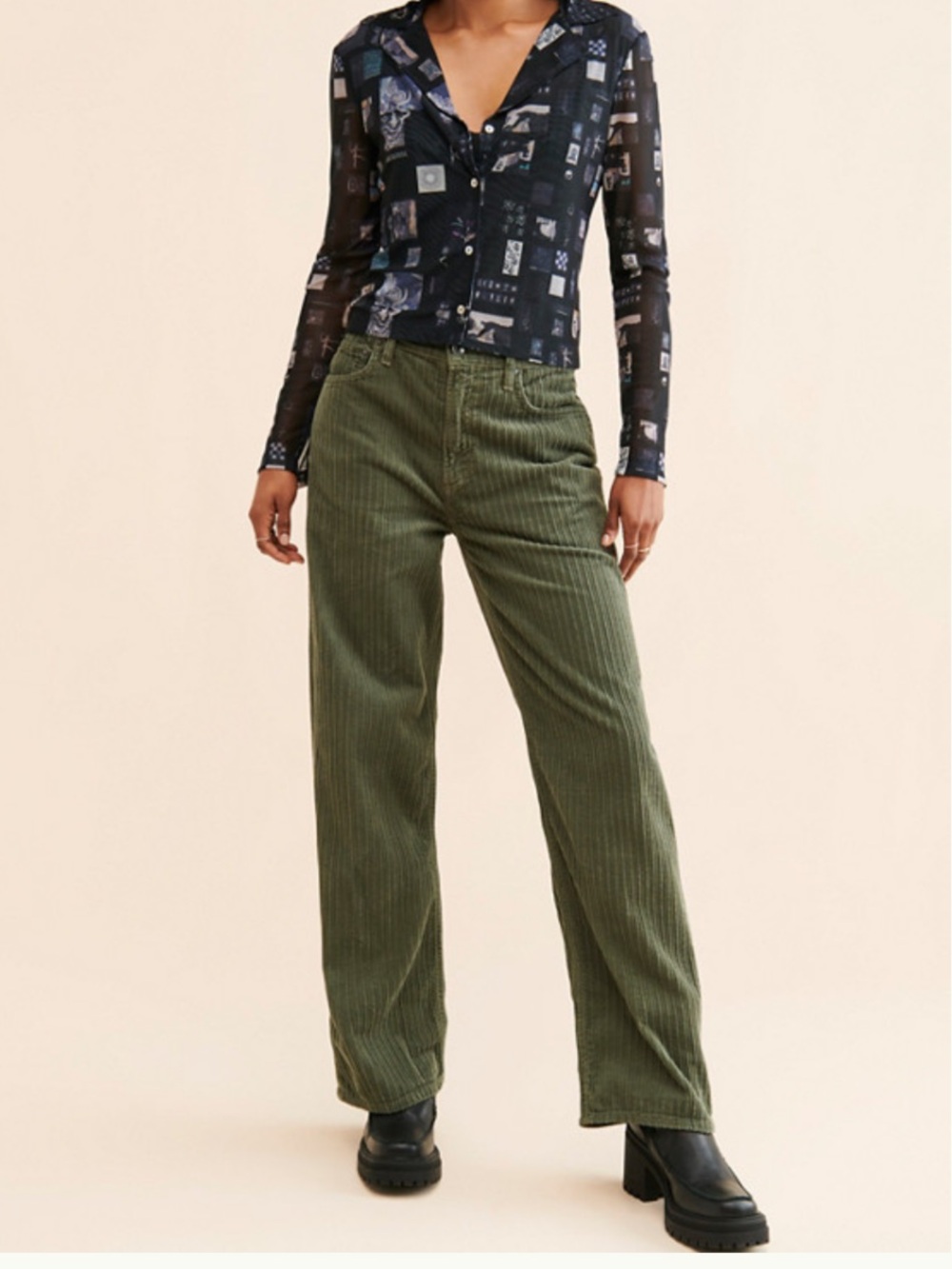Agolde Low Slung Baggy Corduroy Pants